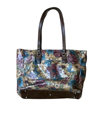 Patricia Nash Leather Solero Tote Fresco Bouquet Multicolor Floral Shoulder Bag
