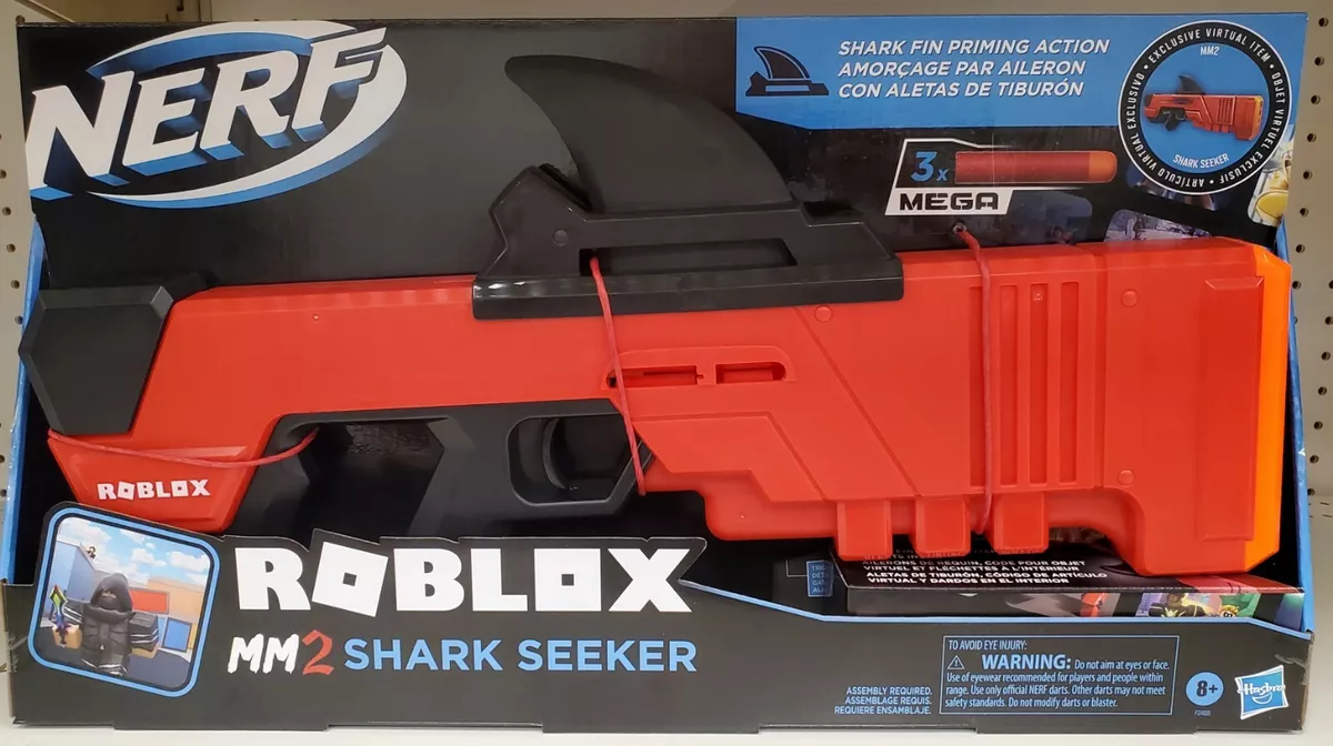  Nerf Roblox MM2 Shark Seeker Dart Blaster Shark Fin