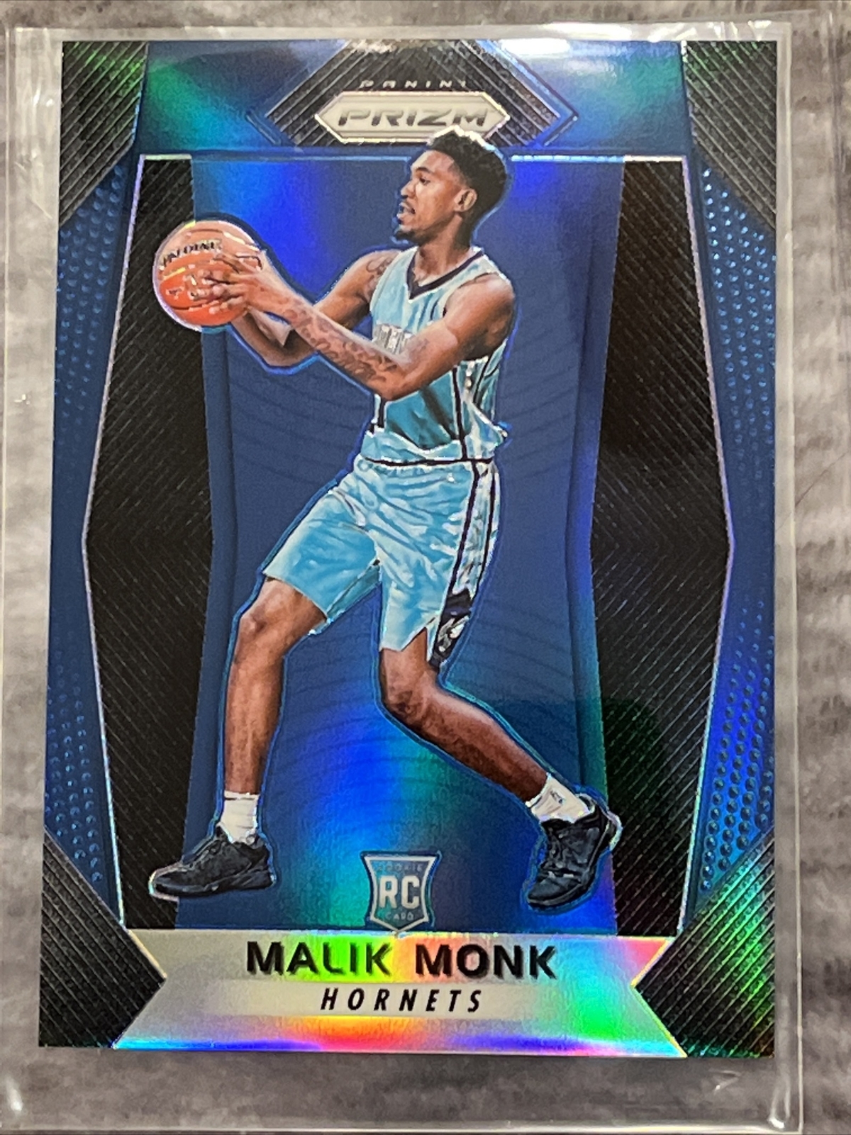 2017-18 Panini Prizm Malik Monk Blue Prizm Rookie #190/199 Sacramento Kings