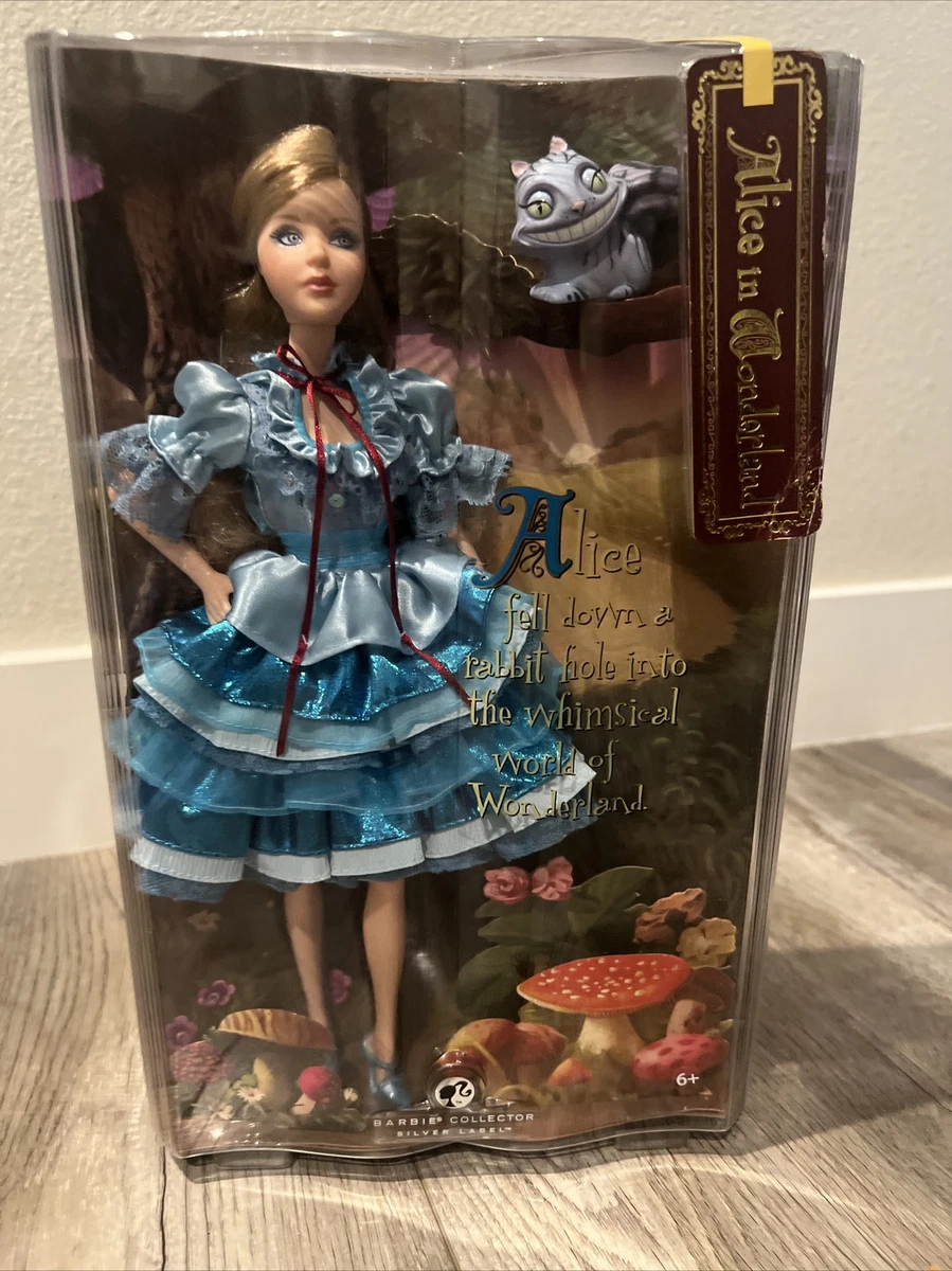 2007 Alice in Wonderland Barbie Collector Silver Label doll Mint Condition