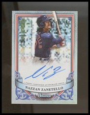 Nazzan Zanetello 2024 Bowman Sterling Prospect Autograph #PA-NZ Refractor /150