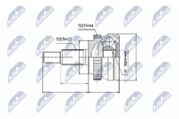 Nty Gelenksatz Antriebswelle NPZ-RE-033 FüR Espace Renault M22X1,5 3 Dti JE0M