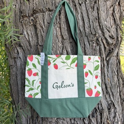 Gelson's Earthwise Mini Canvas Tote Bag Strawberry 2025 Limited Edition So Cal