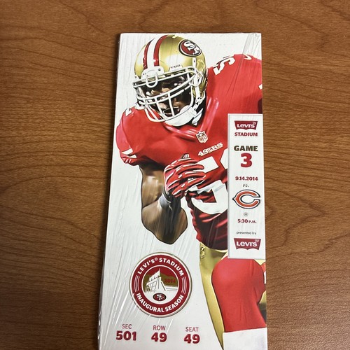 2014 49ERS LEVI'S STADIUM STAGIONE INAUGURALE APERTURA CASA BIGLIETTO COMMEMORATIVO TESSERA - Foto 4 di 10