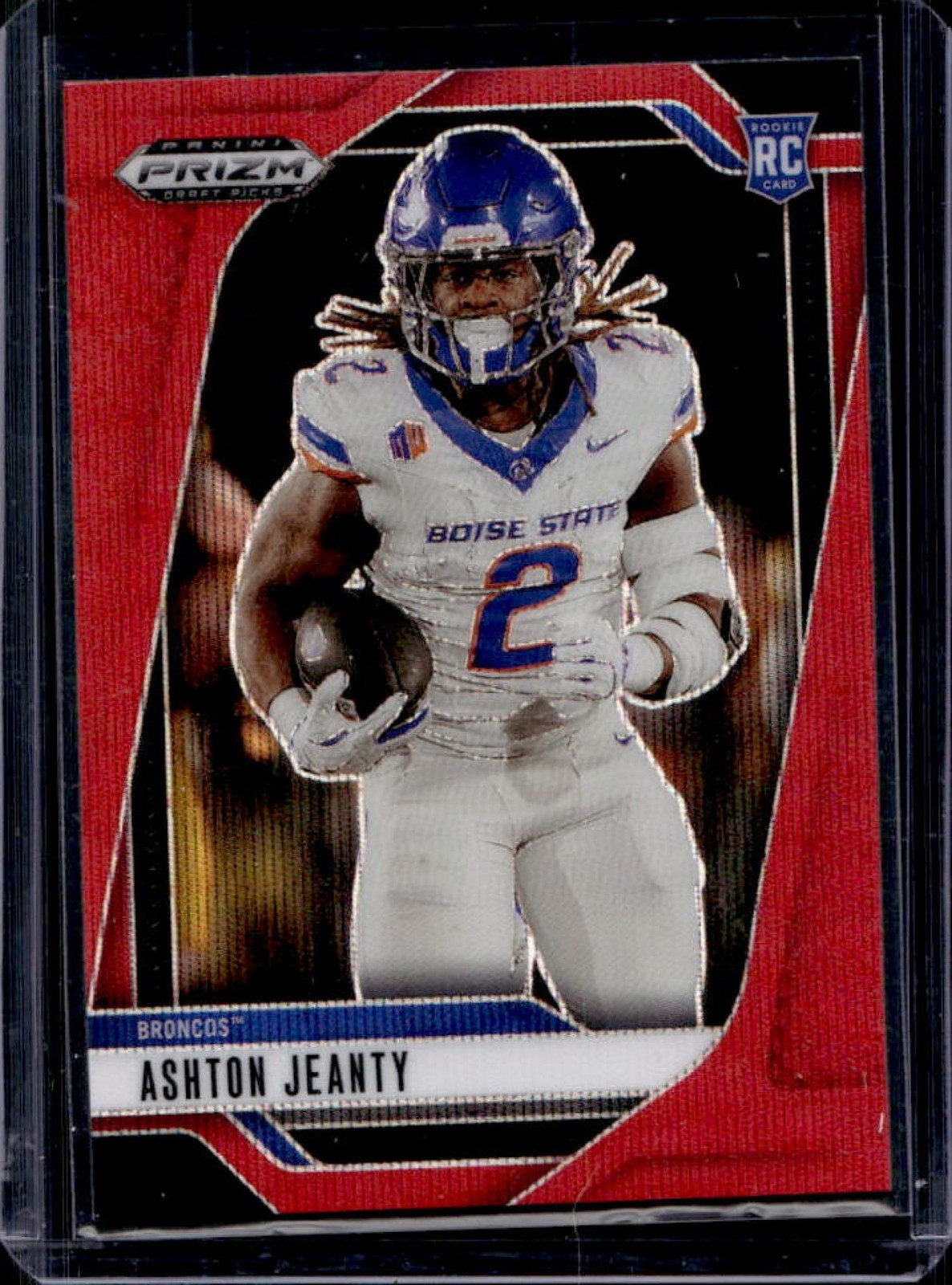2025 Panini Prizm Draft Picks Ashton Jeanty RC Ruby Wave Rookie #13 Broncos
