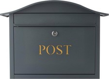 Large Letterbox Wall Mounted Post Box High Security Metal External A4
