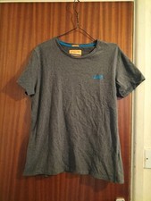 Superdry Men's Short Sleeve Grey T-Shirt Vintage Orange Label, Sizes M