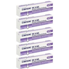 5X BENZAC AC 5 Acne Gel 15g Benzoyl Peroxide 5 Water Base Gel