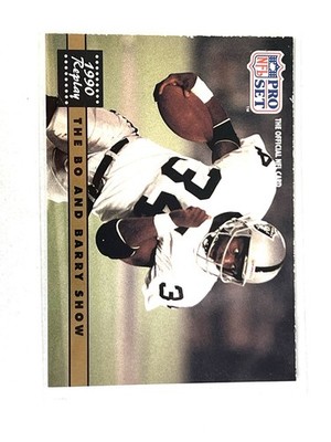 The Bo and Barry Show #335 Error Card [No NFLPA Logo On Back] 1991 Pro Set