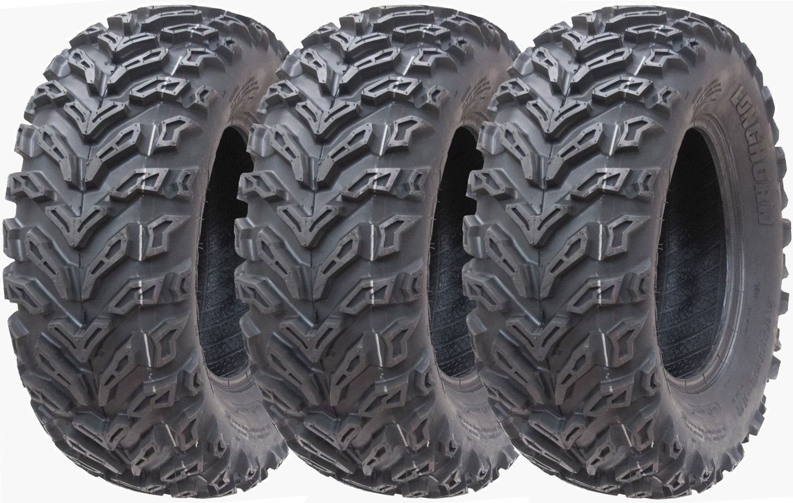 25x8.00-12 Quad ATV Tyres 6ply Wanda P3103 E-Marked Road Legal Tires (Set of 3)