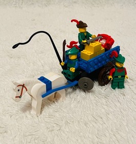 LEGO Forestmen 1680 Hay Cart with Smugglers 1877 Crusader's Cart Complete OBA