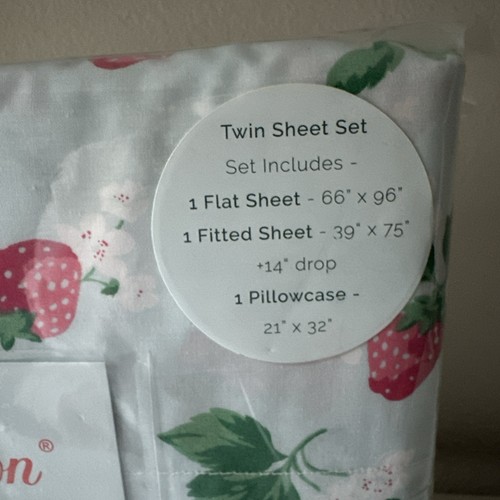Cath Kidston London Sommer Erdbeere Duckegg Twin Bettwäsche Neu im Karton. - Bild 7 von 7