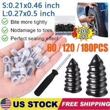 60PCS Car Vacuum Tire Repair Nail Rubber Screw Nails Screwdriver Tool Set w/Box