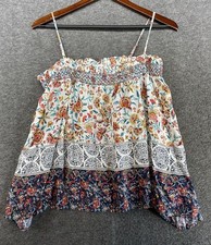Maurice  s Women  s Colorful Floral Off The Shoulder Asymmetrical Hem Top Blouse