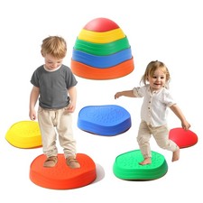 Balance Stepping Stones for Kids 5pcs Non-Slip River Stones Obstacle Course P...