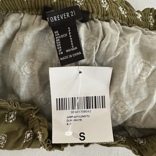 Forever 21 Green Strapless Jumpsuit with Elastic Waist NWT - Picture 10 of 12