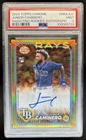 2024 Topps Chrome Junior Caminero Radiating Rookies Auto RC #/23 Rays PSA 9