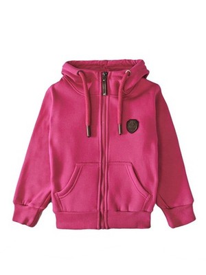 S&C Kinder Sweatjacke MT301 - Leuchtend pinke Kapuzenjacke Squared & Cubed 