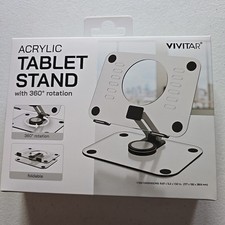Acrylic Tablet Stand by Vivitar with 360 degree rotation New