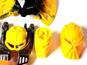 Lego Bionicle Yellow Head Face Masks Lot Assorted Orange Replacement Parts
