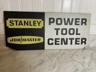 Vintage Stanley Job Master Power Tool Center Dealer Sign Masonite  18"x8"