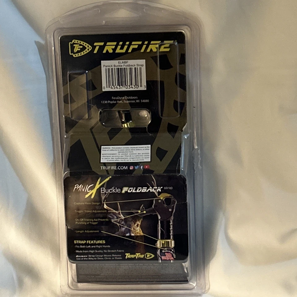 Trufire PanicX Buckle Foldback Bow Release Wrist Strap (ELMBF) NIB - Image 2 of 2