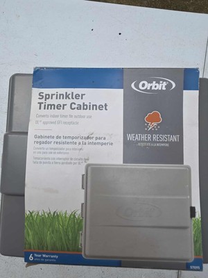 Orbit 57095 Water Sprinkler Timer Cabinet with GFCI 9.25'' H x 10.75'' W × 3.25 D