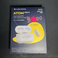 Audien ATOM PRO 2 Wireless Rechargeable OTC Hearing Aid,