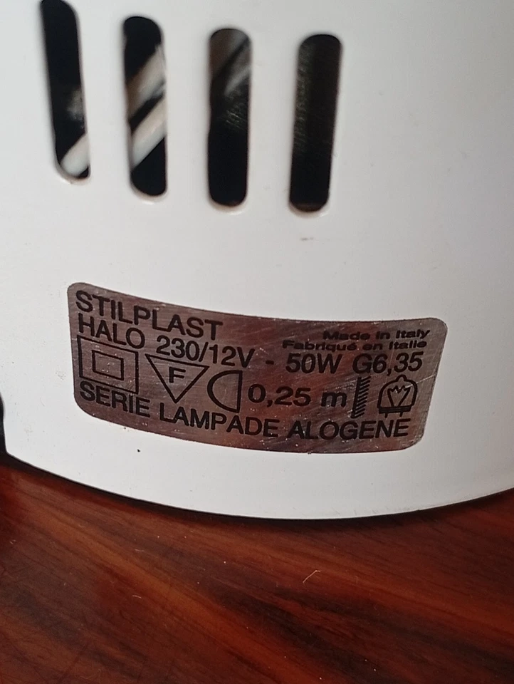 Lampe à Balancier Contrepoids Blanc Stilplast Italie Design Vintage Années 80's - Photo 4/4