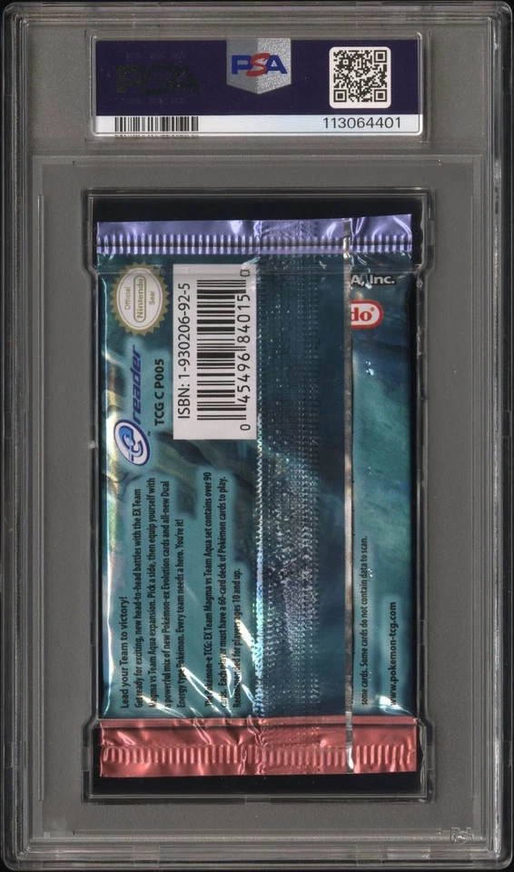 POP 5!!! PSA 10 Gem Mint EX Team Magma Vs. Team Aqua Booster Pack Sharpedo Art - Image 2 of 2