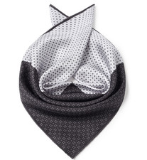 100 Silk 20" small square Scarf men Women neckerchief Wrap plaid gray SC20-BT