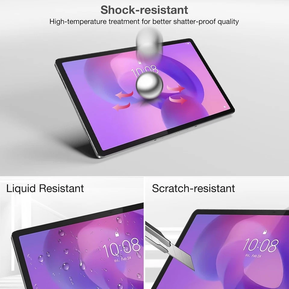 (2 PACK) Protector Pantalla Cristal Templado para Tablet Lenovo Idea Tab Plus 12.1" Foto 4 de 4