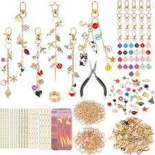 469 Pcs Keychain Making Kit - DIY Bag Charm Kit with Box 106 Charms, 20 Keycha