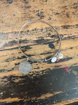 Disney Alex and Ani Frozen Anna Elsa Silver Bangle Bracelet  2015