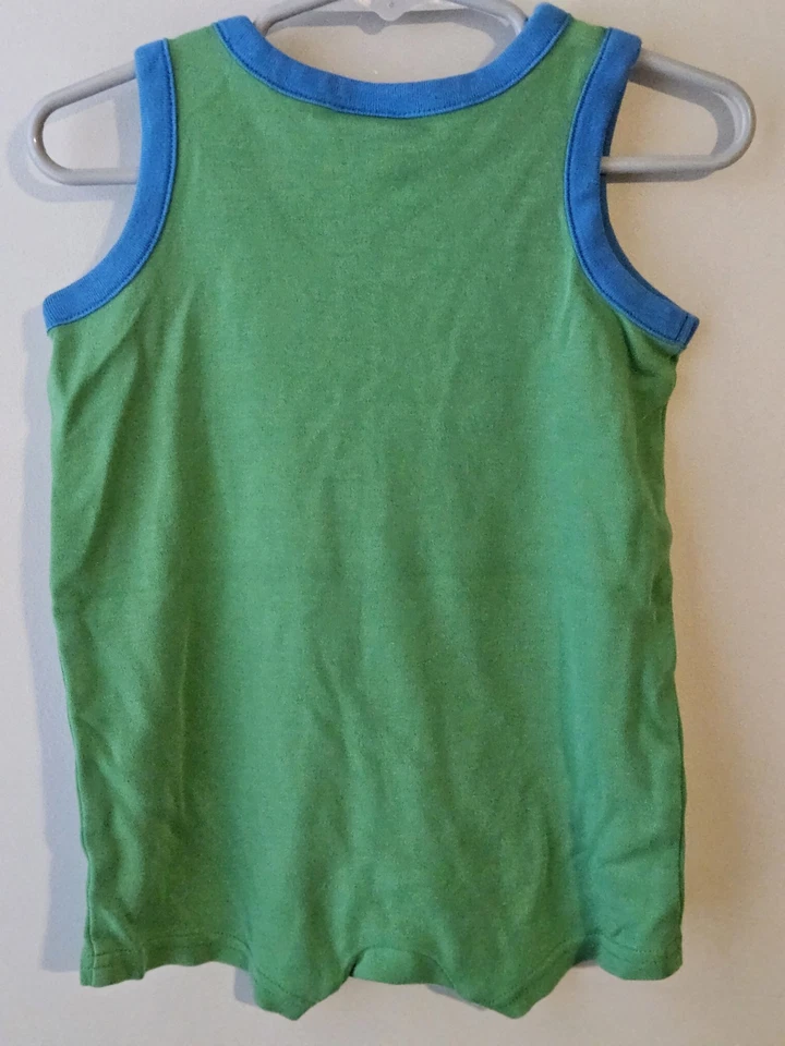 Mameluco bebé Hanna Andersson talla 70 (6-12M) sin mangas verde estampado barco verano Foto 2 de 4