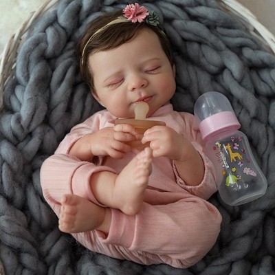 WOOROY Realistic Reborn Baby Dolls -18inch Lifelike Newborn Baby Girl with Fu...