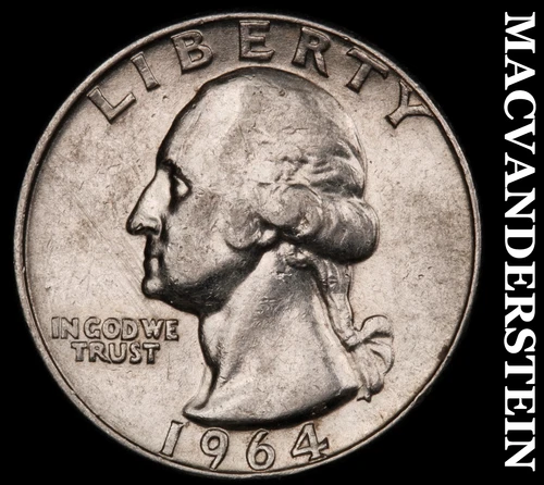 1964-D Washington Quarter- Silver- Scarce Better Date No Reserve #J1682