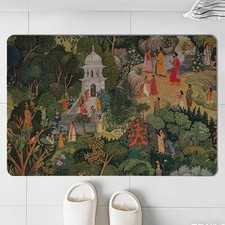 Retro Jaipur Gardens Bath Ruggreen Indian Door Matvintage Indian Floor Mats...
