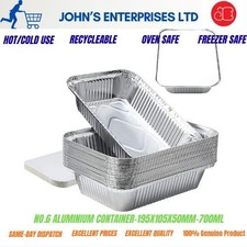 Disposable Aluminium Foil Containers 700ml – Takeaway, Catering & Meal Prep Foil