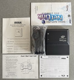 Sega Saturn Netlink Internet Modem [CIB Complete] Box, Disc,  Manuals and Cables
