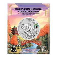 Australien 1 $  2025 Koala Privy Mark Beijing Coin Show Special 1 Oz  Silber 999