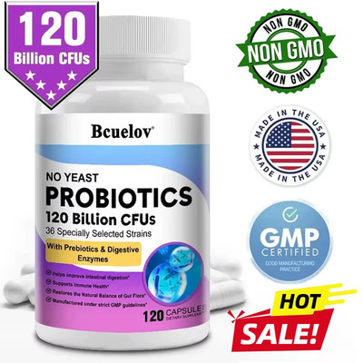 120 Billion CFU Probiotics 36 Strains Prebiotics Enzyme Immune Support Digestive