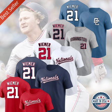 FAST SHIP! Joey Wiemer #21 Washington Baseball Team Name & Number Player Fan Gif