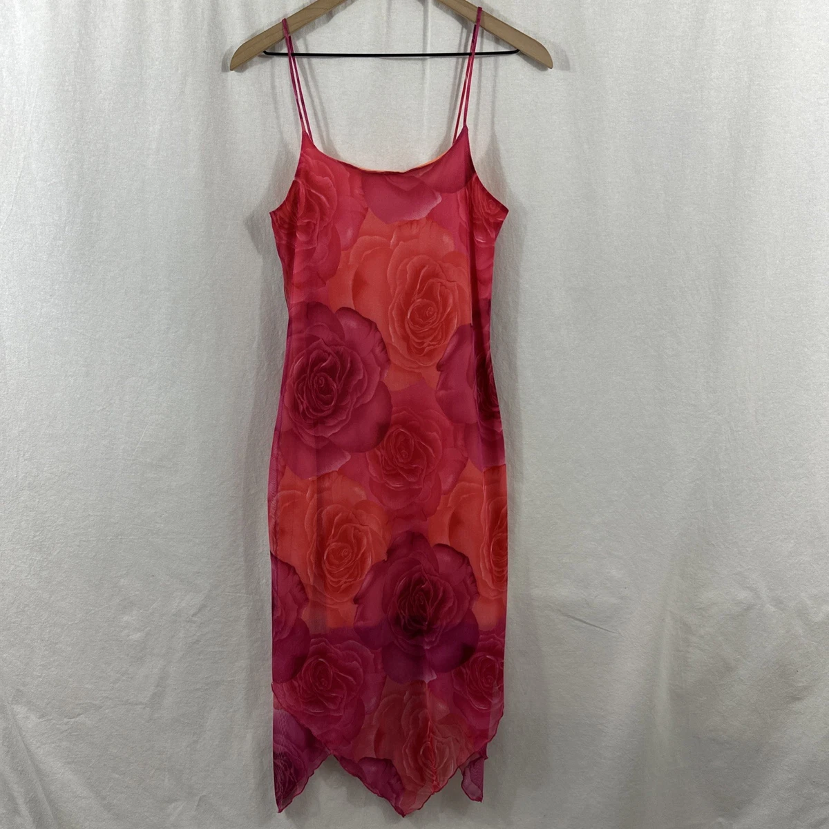 red dress wet seal NWT Vintage 2000s Wet Seal Red Velvet Midi Dress Elektra Vintage