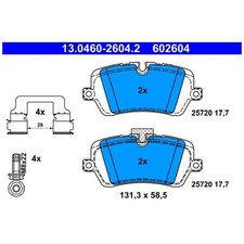 Satz Bremsbeläge Bremsklötze hinten für Land Rover Discovery L462 Range | 241