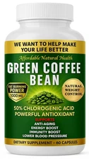 Green Coffee Bean Extract  Weight Loss Energy Boost Herbal Supplement 60 Capsule