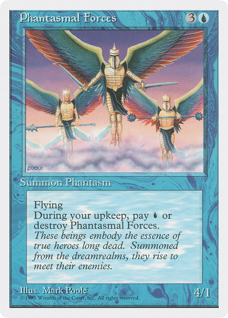 Phantasmal Forces (MP) Fourth Edition 4ED Magic MTG