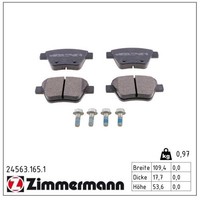 Zimmermann Bremsbelagsatz, Scheibenbremse 24563.165.1 FüR Audi Seat Skoda Vw