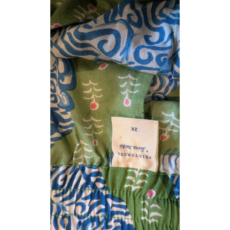 Pantalones Cortos de Salón PrintFresh X Lime Ricki Estampado de Tigre Verde Azul 2X Talla Grande Foto 4 de 4