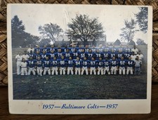 1957 Baltimore Colts Football Team Christmas Card Johnny Anitas Rookie **RARE**